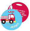 Cool Firetruck Luggage Tags For Kids