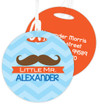 Little Mr. Mustach Luggage Tags For Kids