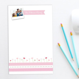 Cute Personalized Note Pads Teacher | Ribbon and Flowers Photo