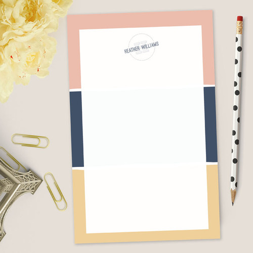 Cute Notepad Teacher Gift | Three Stripes