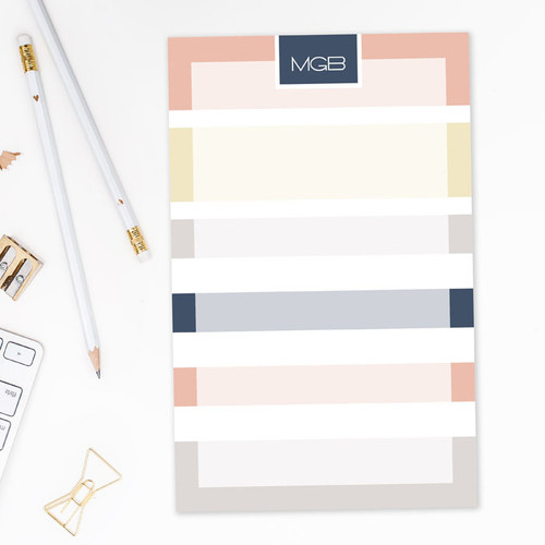 Modern Notepad Teacher Gift | Array of Stripes