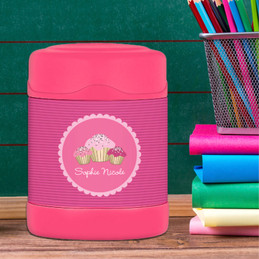 sweet cupcakes personalized thermos food jar for kids