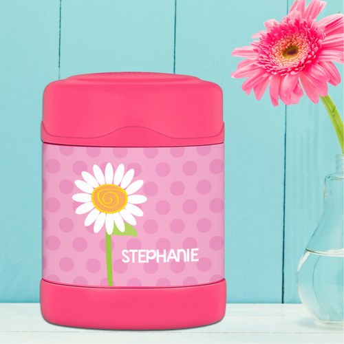 daisy personalized thermos food jar for kids
