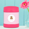 sweet teddy bear personalized thermos food jar for kids