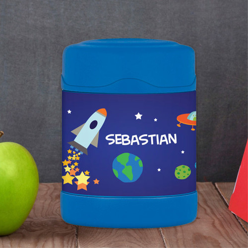 rocket launch personalized thermos food jar for kids