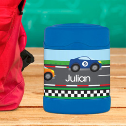 race to finish personalized thermos food jar for kids