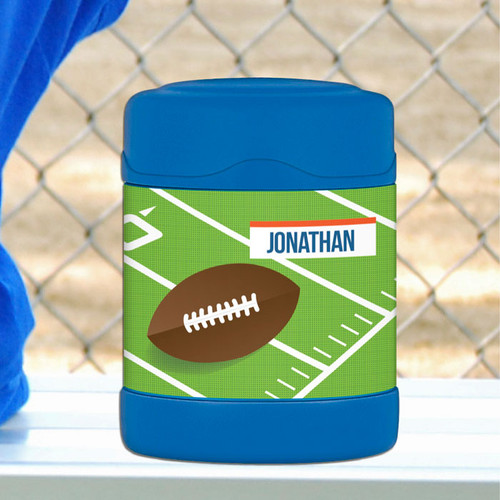 football fan personalized thermos food jar for kids