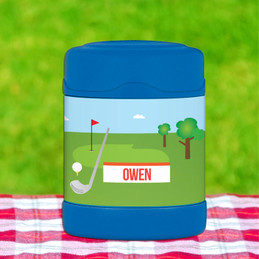 love for golf personalized thermos food jar for kids