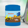 construction site personalized thermos food jar for kids