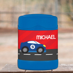 super fast car personalized thermos food jar for kids