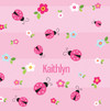 Sweet Pink Lady Bug Shower Curtain