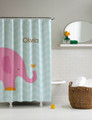 Sweet Pink Elephant Shower Curtain