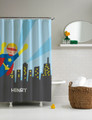 A Cool Superhero Shower Curtain