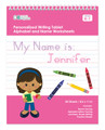Personalized English Writing Book with African American Girl