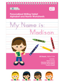 Personalized English Writing Books for Girls