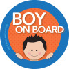Baby On Board Car Sign with Black Hair Boy | Spark & Spark