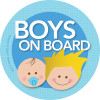 Baby On Board Car Decal with Blonde Boys  | Spark & Spark