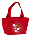 Red Preppy Flowers Kids Lunch Tote