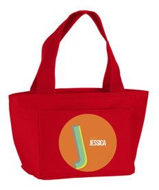 Double Initial (Orange) Kids Lunch Tote
