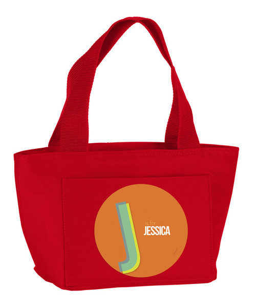 Double Initial (Orange) Kids Lunch Tote