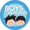 Baby On Board Car Sign with Black Hair Boys | Spark & Spark