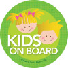 Baby On Board Car Decal with Blonde Brother & Sister | Spark & Spark