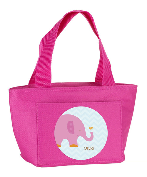 Sweet Pink Elephant Kids Lunch Tote