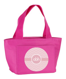 Initials on Chevron Kids Lunch Tote
