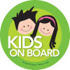 Cute Baby On Board Decal with Black Hair Brother & Sister