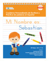 Personalized Spanish Writing Books with a Red Hair Kid