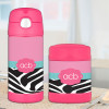 Zebra And Pink Personalized Thermos For Kids