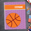 Basketball Fan Girl Kids Notebook