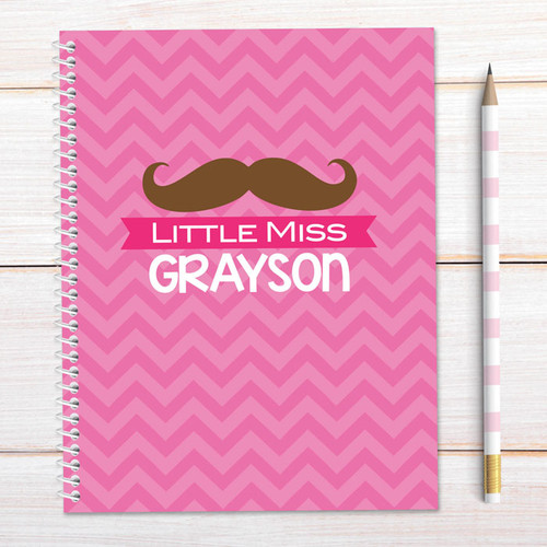 Little Miss Mustache Kids Notebook