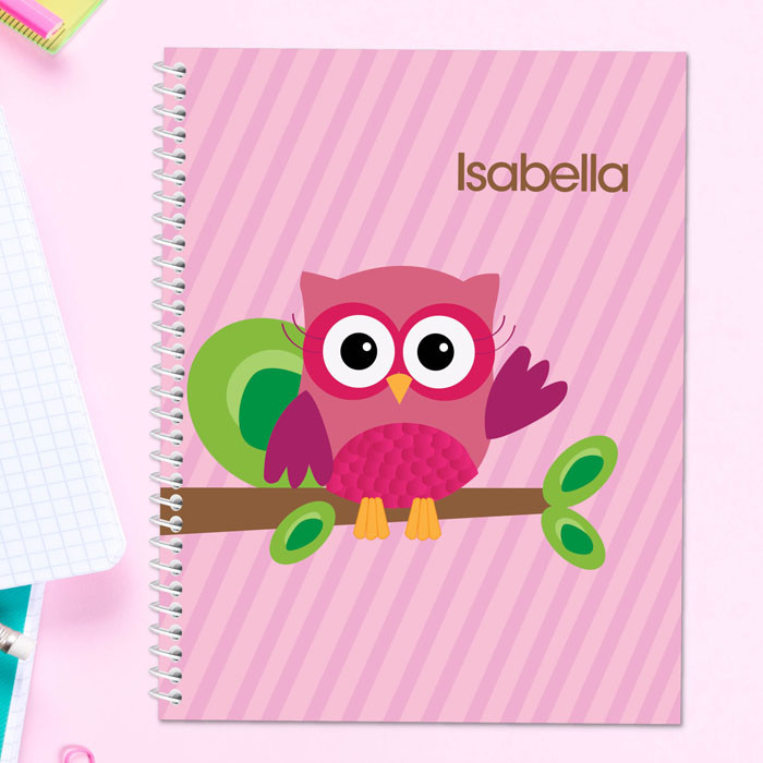 Pink Owl Be Yours Kids Notebook