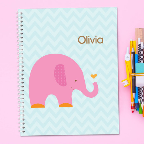 Sweet Pink Elephant Kids Notebook