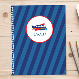 little plane personalized notebook for kids
