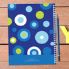 blue circles personalized notebook for kids