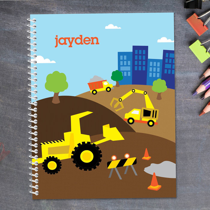Construction Site Kids Notebook