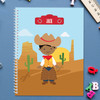 african american cowboy personalized notebook for kids