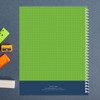 green double initial personalized notebook for kids