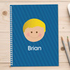 just like me blue personalized notebook for kids