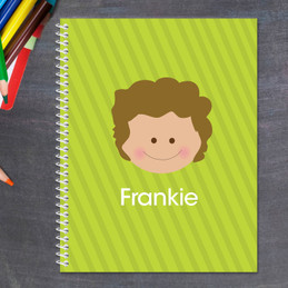 just like me green personalized notebook for kids