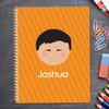 just like me orange personalized notebook for kids