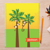 monkeys in the jungle personalized notebook for kids