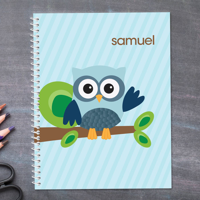 Owl Be Yours Blue Kids Notebook