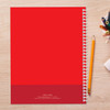 linen red letter personalized notebook for kids