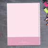 shiny pink letter personalized notebook for kids