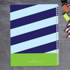 blue brilliant initial personalized notebook for kids