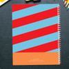 red brilliant initial personalized notebook for kids