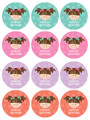 Just Like Me Waterproof Round Labels for Kids